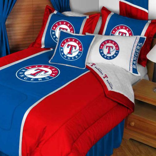 MLB Texas Rangers Full BedInABag 5 Piece Comforter Set Full