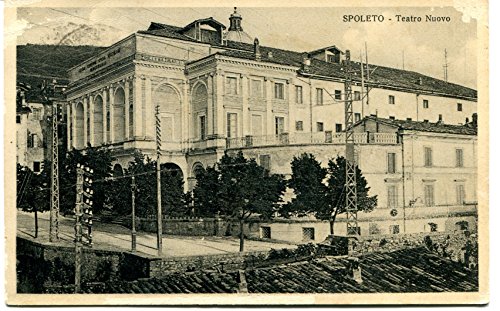 1930 Spoleto teatro Nuovo Guller destinazione Massa FP B/N VG Cartolina Postale