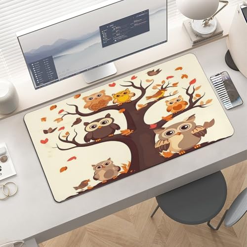 Cartoon Family Owls Mouse Pad grande impermeable miniatura 6