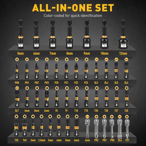 Image of 46 in 1 Magnetic Ratchet Screwdriver Set, Multi-Bit Screwdriver Kit, Nut Driver Set, Detachable Ratchet Handle with Storage Case, Repair Tool Kit for Furniture, Computer, Bicycle