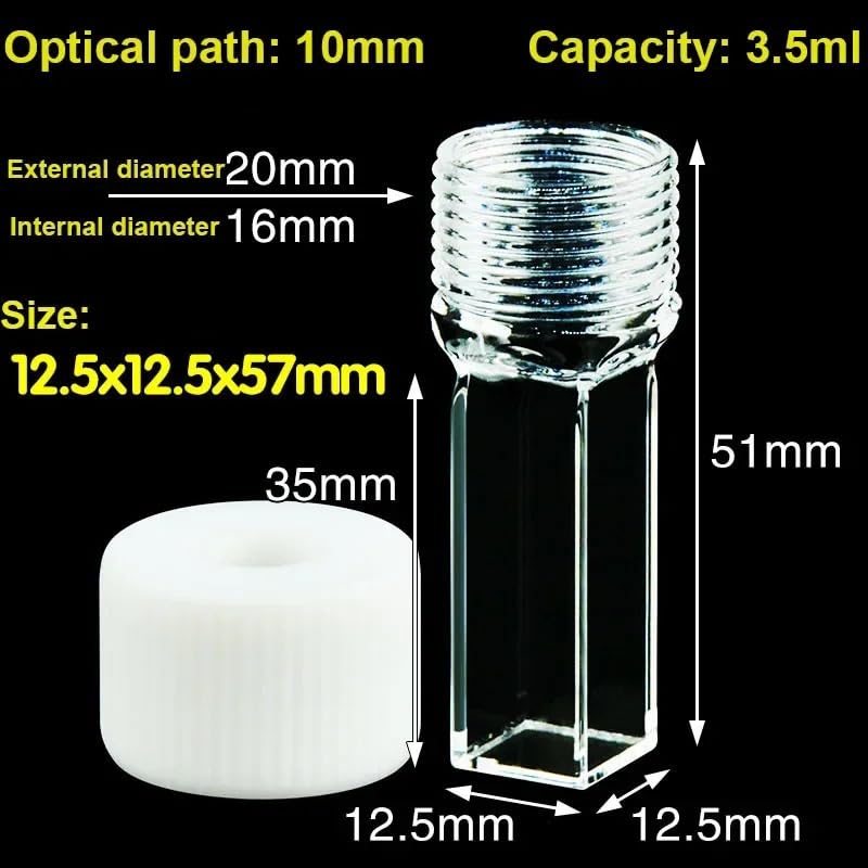 10 mm Quarz-Spiralrillen-Kolorimetrieschale – 3,5 ml, kompatible Laborausrüstung