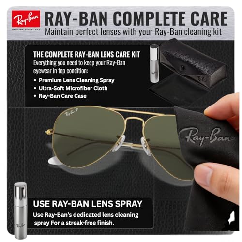 Image of Ray-Ban RB3025 CLASSIC AVIATOR POLARIZED Sunglasses for Men & Women with Official Eyewear Kit