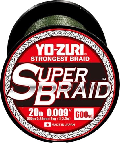 Yo-Zuri Superbraid 600 yd Floating Braid, Dark Green, 20 lb
