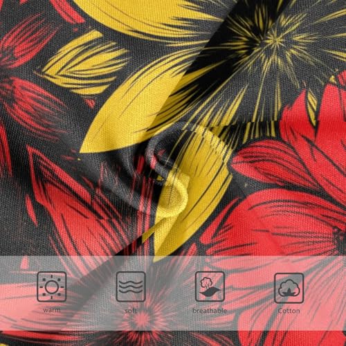 Red Yellow Flowers Toddler Underwear Custom 2t Cotton Little Girl Panties Designer Briefs Kids Undies3