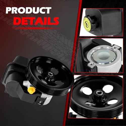 Autodevil 20-65990 Power Steering Pump with Pulley & Reservoir Fit for 2002-2009 Trailblazer & Envoy, 06-09 9-7x 4.2i, 2005 9-7x Linear, 07-08 Ascender, 04-07 Rainier, 02-04 Bravada, 4.2L 5.3L 6.0L by Autodevil - Used condition - Image 4