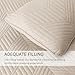 Exclusivo Mezcla California King Quilt Bedding Set, Lightweight Brich Beige Oversized King Bedspreads Soft Modern Geometric Coverlet Set for All Seasons (1 Quilt and 2 Pillow Shams)