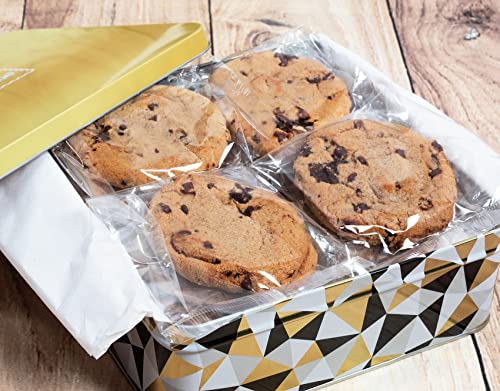 Omcookie Chocolate Chip Cookies Gift Basket 1.5 Lb Gourmet Tin Fudge Filled For Men Women thumb #4