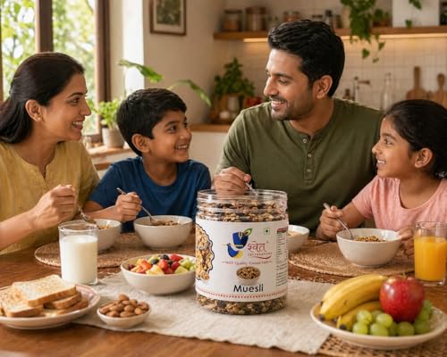 Image of Shwet Celebrations Fruit Muesli | Healthy Breakfast Cereal | High Fiber ! 240g