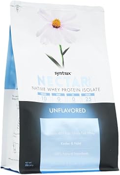Syntrax Nutrition Nectar Medical, All Natural Whey Protein Isolate, Unflavored, 2 lbs. (2 Pound, Unflavored)