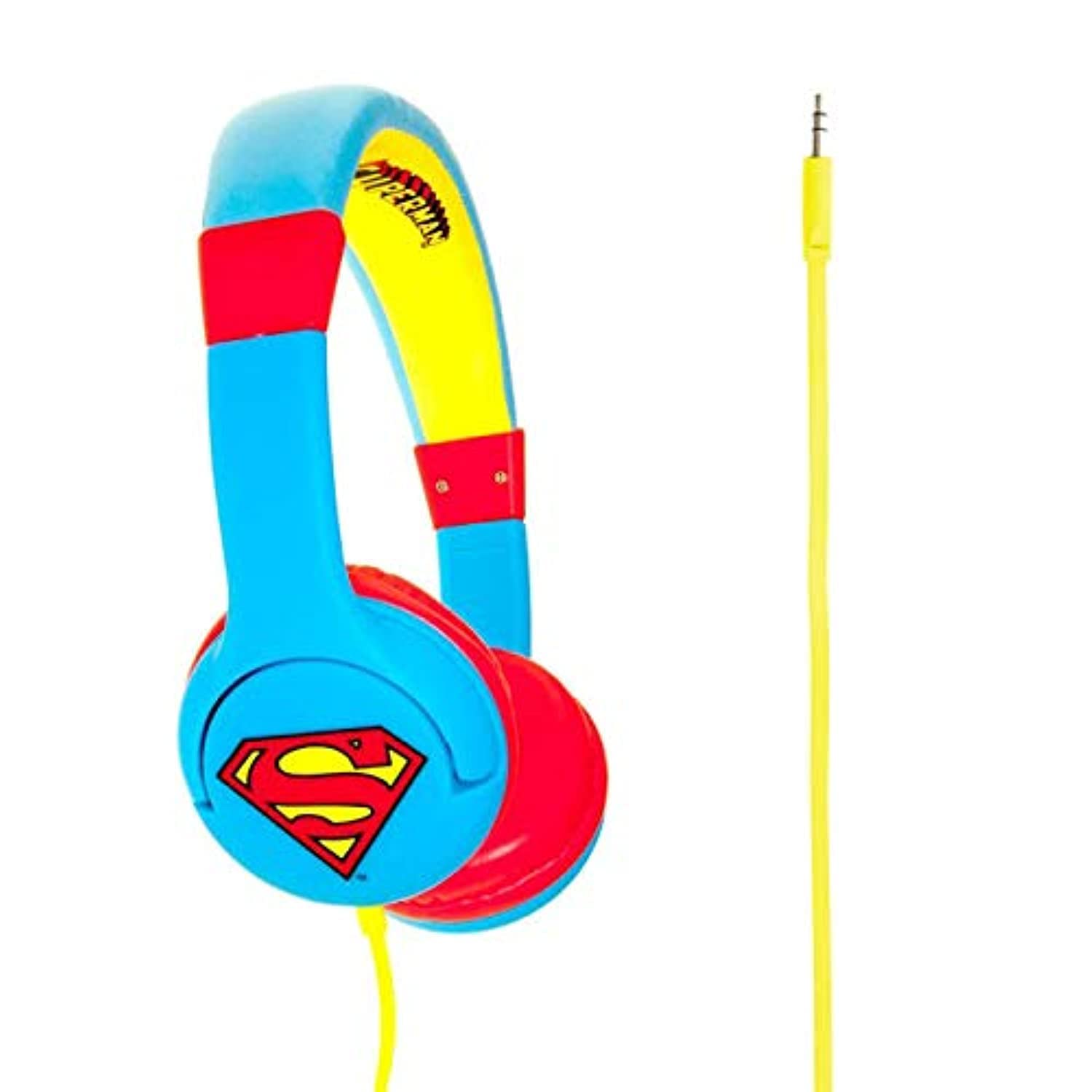 OTL On-Ear Junior Headphone Superman - Headphones by Kondor for smartphones,DC0261 - Children's Headphones - Portable Headset Volume Limiting Kids Headphones For Home, Travel, School