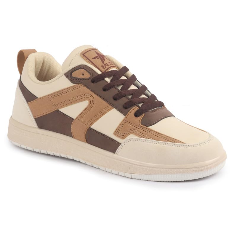 Image of FAUSTO Men Colorblocked Lace Up Sneakers | Classic Casual Shoe | Soft Cushioned Insole | Low Top Sneaker Shoes