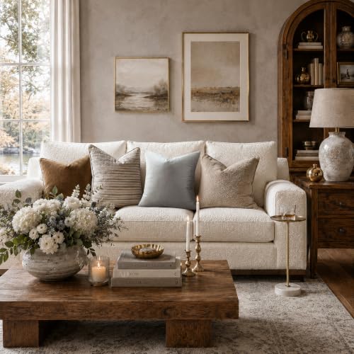 Image of GIGIZAZA Decorative Couch Throw Pillow Covers,Grey Square Pillow Cushion Covers 22x22,Pillow Cases Velvet Pillow Covers