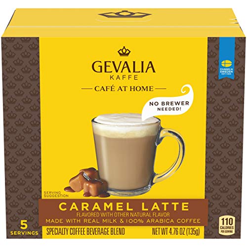 Gevalia Café at Home Creations Instant Caramel Latte Coffee Kit