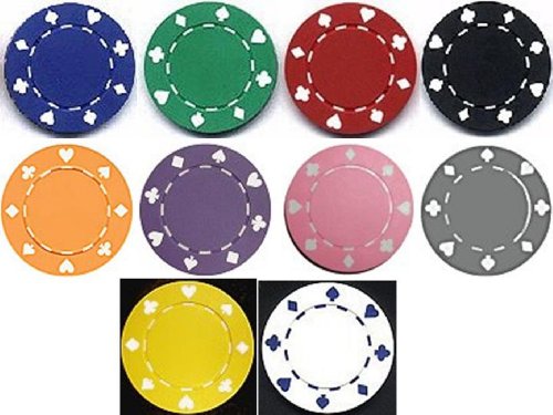 Tmg Classic Suited Design 10 Poker Chip Sample Set - Includes Bonus Chip Spacer! #TOP3