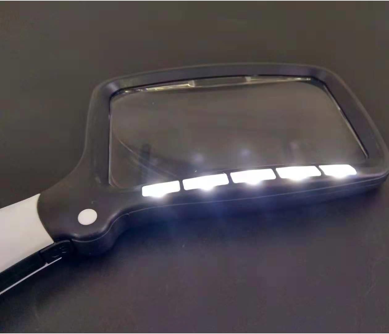 Handheld Folding ED Light Reading Newspaper with High-Definition Acrylic Magnifying Glass