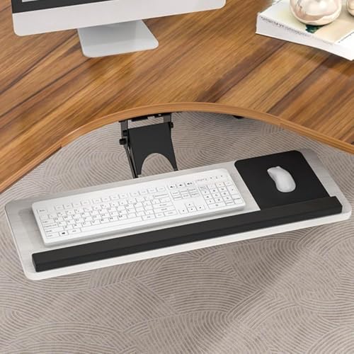 Zdaqian �X���C�h�� ���̉��X���C�_�[ �f�X�N�G�N�X�e���_�[ �N�����v �X���C�_�[ �X�^���h �������߉\ �p�x�����\ 360�x��] ��t���g���[ �l�ԍH�w�Ɋ�Â��� ���X�g�p�b�h�ƃ}�E�X�p�b�h�t�� �p�����P�A���t�����ȒP (D,64*24cm)