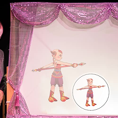 Veemoon Perfect Works Of Art Shadow Hand Puppets Chinese Traditional Shadow Play Doll Shadow Puppet With Operating Lever Finger Puppets For Diy Kids Talking Story B #TOP3