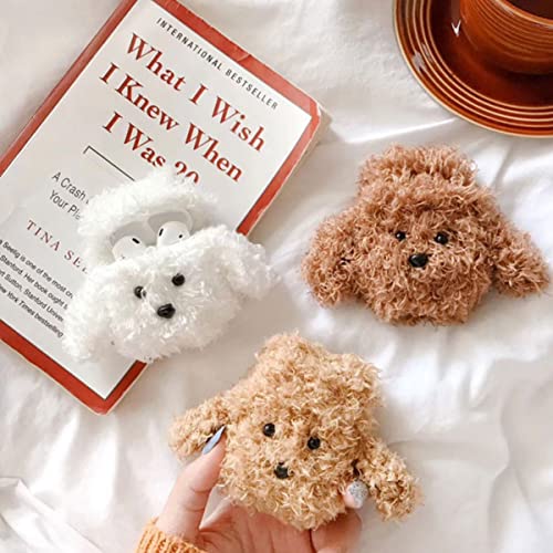 3pcs Organizer Autumn Use Brown Keychain Fluffy Covers Skin Charging Head Compatible Winter Shape Ca