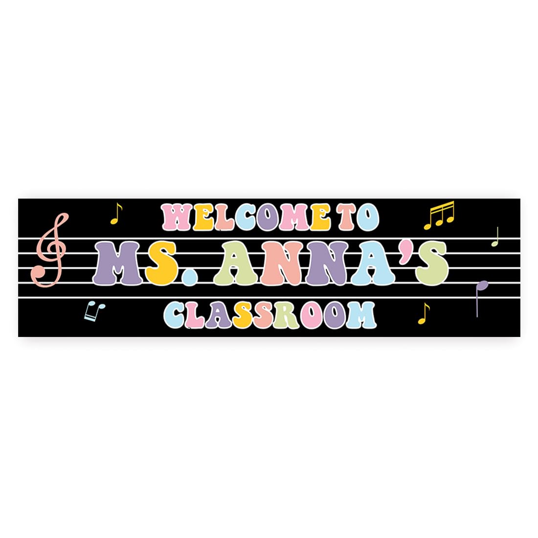 Andaz Press Personalized Classroom Door Decor, 13"x48" Custom Welcome Sign Classroom Door, Customized Teacher Door Sign, Welcome To Our Classroom Sign