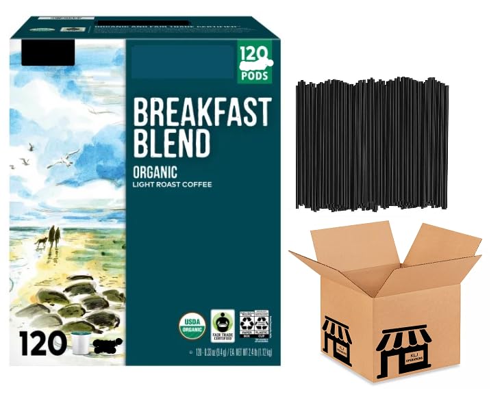 Breakfast Blend Organic Light Roast Coffee - 120 Count Coffee Pods (Packaging May Vary) BY Kirk' land Signatur'e Co