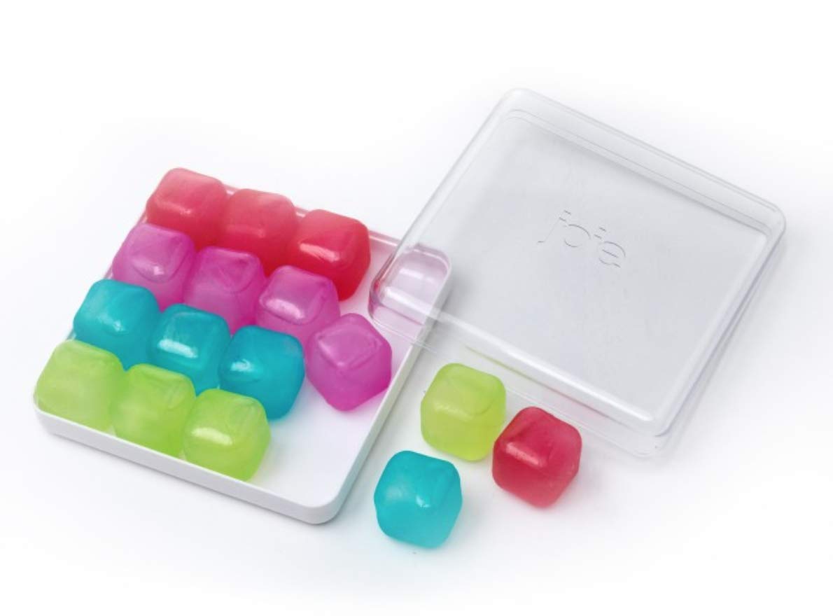 Joie Kitchen Gadgets 29195 Reusable Ice Cubes and Tray Rainbow, Plastic