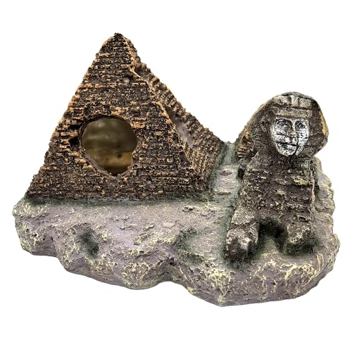 Image of M2cbridge Aquarium Decor Castle Shipwreck Ornament Underwater Landscape(Egyptian Pyramid)