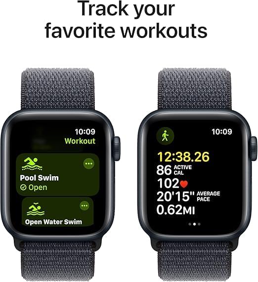 Miniatura 3 de Apple Reloj SE (2. generación) (GPS, 1.575 pulgadas) - Caja de aluminio medianoche con correa deportiva Midnight - Talla única (renovado)