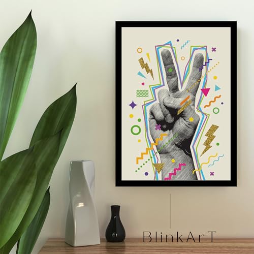 Image of BLINKART Trendy Abstract Wall Art Painting Print Design | Aesthetic Wall Decor Photo Artwork Frame Decoration Hanging For Home Bedroom Living Room Office Wall Decor | T050 | 13x10 Inches