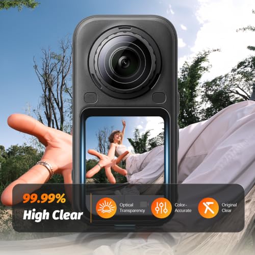 Image of AMAZEAR 9H Tempered Glass Screen Protector for Insta360 X6 (2-Pack)