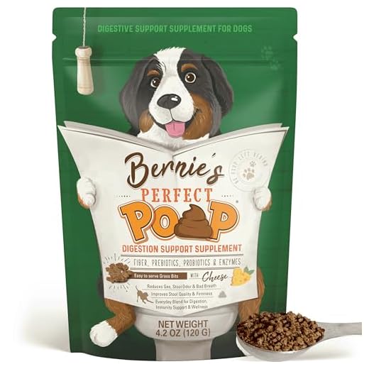 Perfect Poop Digestion & General Health Supplement for Dogs: Fiber, Prebiotics, Probiotics & Enzymes Relieve Digestive Conditions, Optimize Stool, and Improve Health (Cheddar Cheese, 4.2 oz)