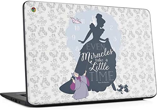 Skinit Decal Laptop Skin Compatible with Chromebook 14 G5 - Officially Licensed Disney Cinderella Miracles Take Time Silhouette Design