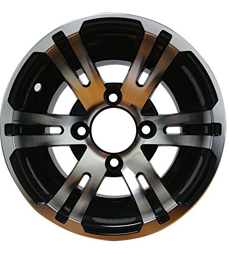 10" BULLDOG Machined Golf Cart Wheels and 205/50-10 DOT Golf Cart Tires Combo - Set of 4