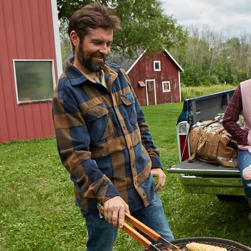 Legendary Whitetails Herren Standard Navigator Fleece-Hemd mit Knopfleiste, Blue Moon Square, Größe L