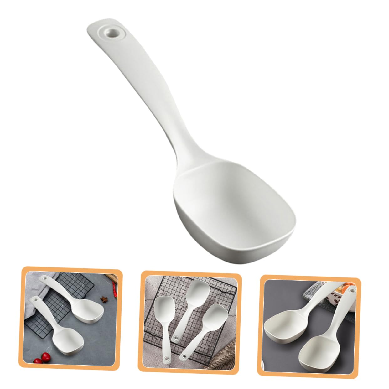 MAGICLULU Set Di 5 Cucchiai Da Portata Grandi Cucchiaini Da Tè Cinesi Mestoli Per Servire Zuppa Mestoli Multipli Per Cucina E Ristorante 3 Pezzi * 5