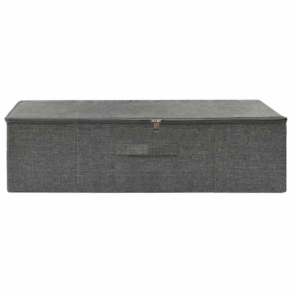 Scatola portaoggetti in tessuto, 70 x 40 x 18 cm, antracite, con manico, pieghevole, salvaspazio, per armadio, cucina, bagno, soggiorno, ufficio, dispensa e casa