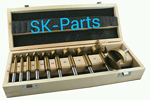 Tin Forstner Bit Set of 10 Sf 3 Titanium Coating