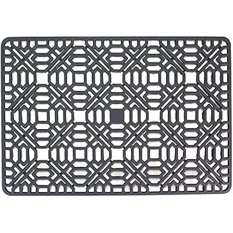 Sknrlko Sink Mat Kitchen Sink Protector for Bottom, Steel or Porcelain Bowl Sink, Silicone Grey Non-Slip Heat Resistant Cover