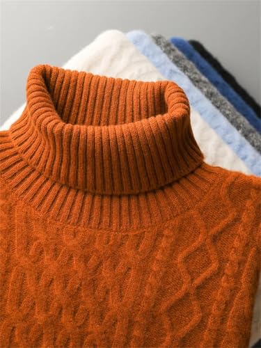 Men's Turtleneck Merino Wool Sweater Thick Pullover Long Sleeve Casual Comfortable Soft Warm Winter Top2