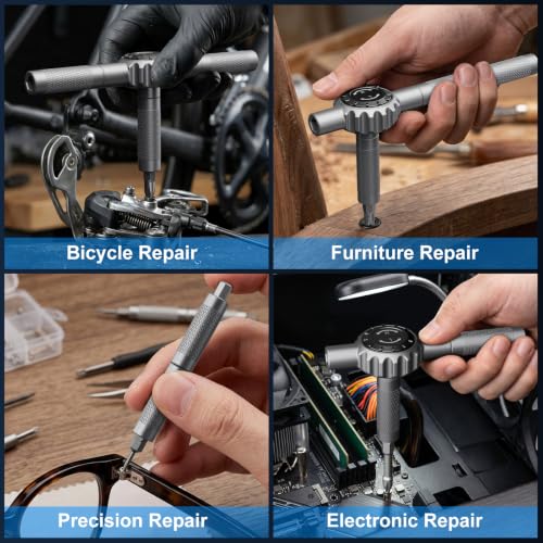 STREBITO Magnetic Screwdriver Set, 67-in-1 Ratcheting Screwdriver Set | with Detachable T Handle, 5° Swing Angle & Durable S2 Steel Bits for Furniture, Bikes, Electronics & Home Repairs - image 8