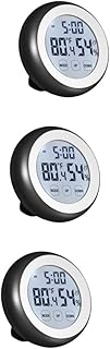 BESPORTBLE Monitor de Humedad Y Temperatura con Pantalla Táctil Lcd Higrotermógrafo para Bebés Celsius/fahrenheit Fácil de Usar Color Negro 3 Unidades