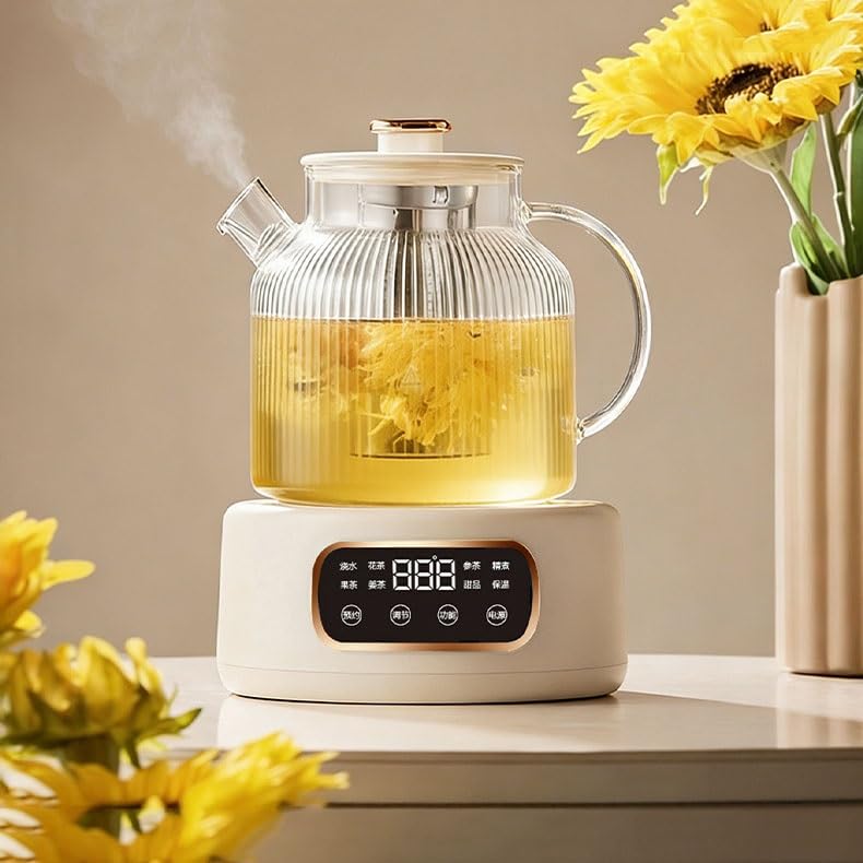 Tetera eléctrica de vidrio 1.5L multifunción