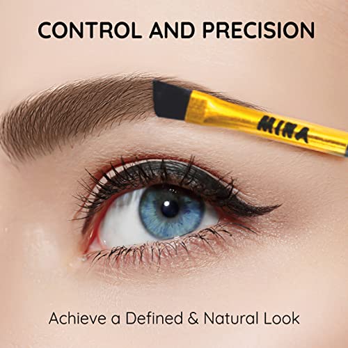 Mina Brow Brush-Premium Angled Eyebrow Brush For Powder, Henna, Cream, Tint, Makeup, Gel, Lamination & Wax #TOP2