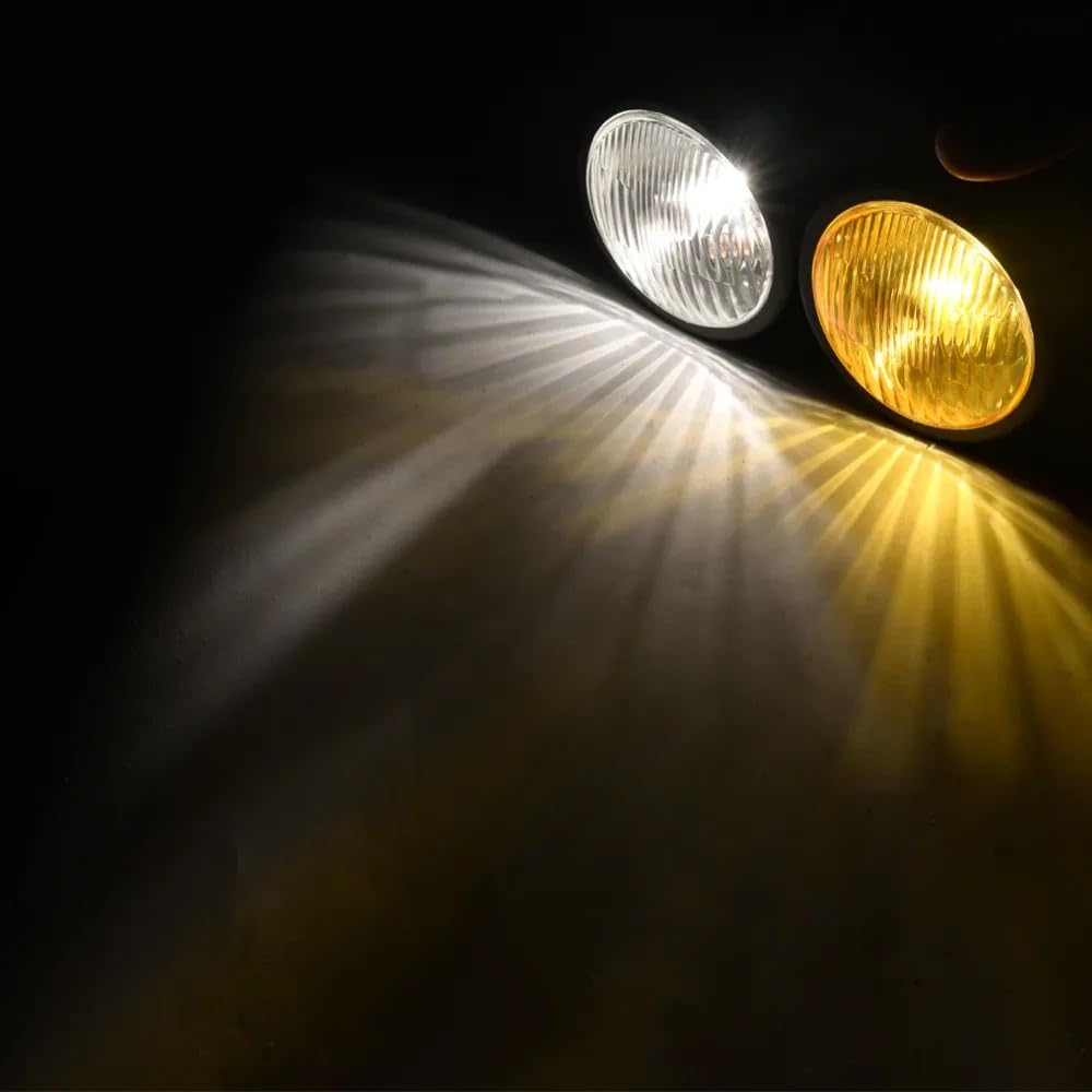 Motocykl Head Light Czarna Obudowa Przezroczysta Z Bursztynową Soczewką Motocykl 4 "Dominator Podwójna Podwójna Okrągła Żarówka Do Przedniego Reflektora Lampa H4 Dirt Bike przednie światła