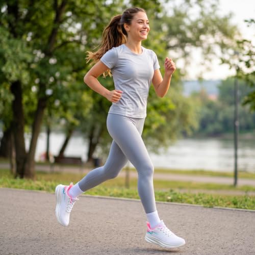 Image of Padgene Womens Sneakers Lightweight Tennis Walking Shoes Sports Running Shoes for Woman Mesh Breathable Gym Fashion Sneakers Athletic Comfortable Casual