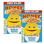 Honey Wheat Puffs 520g – Puffed Wheat Sweetened with Sugar & Honey, Fortified with Vitamins & Iron – Mnt (2 x Pack)