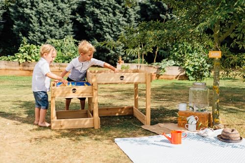 Plum Sandy Bay Wooden Sandpit and Water Tables, Brown - 6