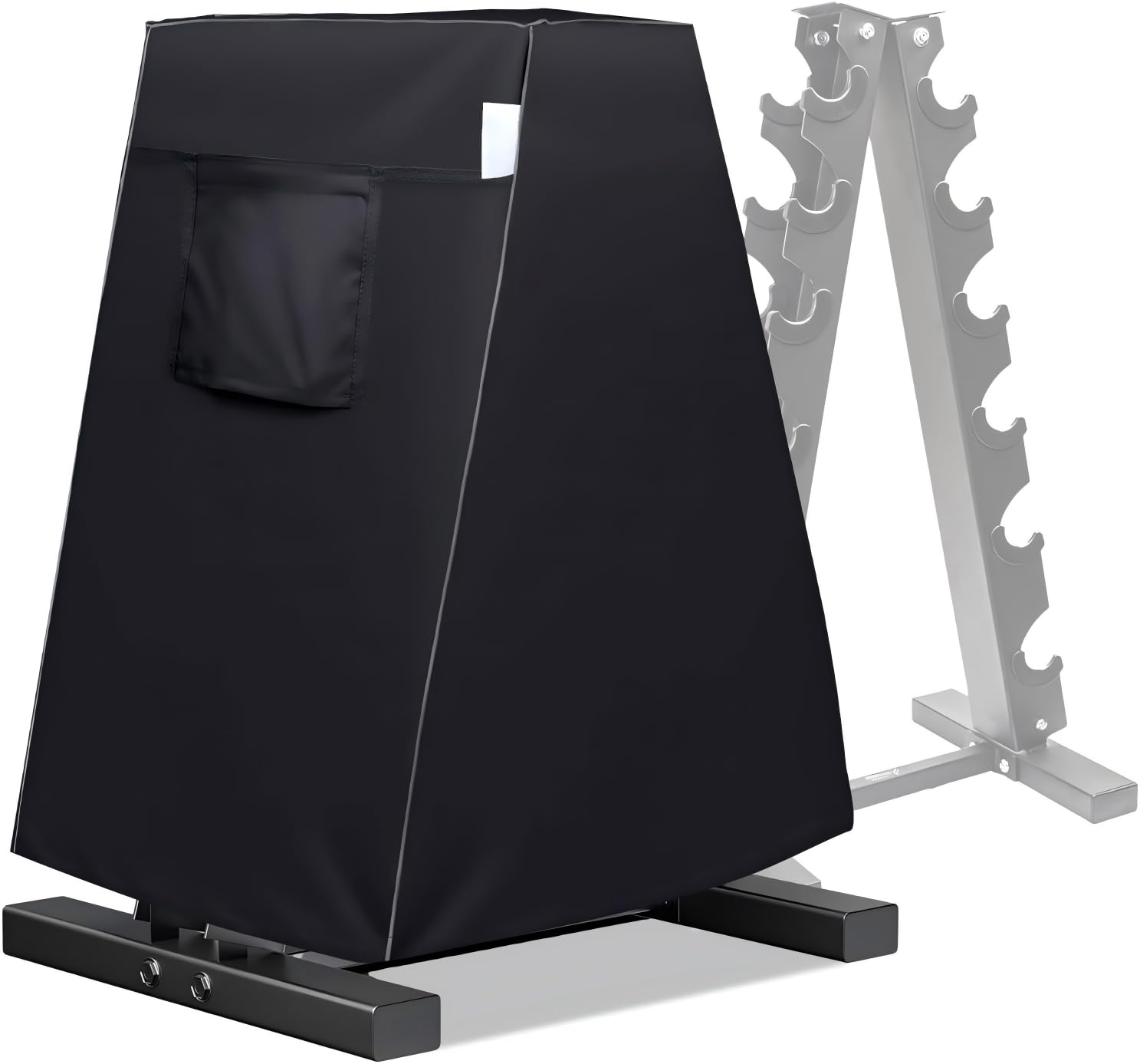 HoldOneLight Home Gym Dumbbell Rack Cover – 6-Level A-Frame Storage Shelf – Black Steel Frame – 30"x18"x37.8" – Ideal for Organizing Weights & Workout Gear