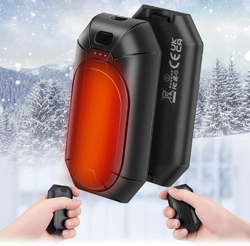 2-Pack Hand Warmers Rechargeable,Portable Electric Hand Warmers Reusable,USB 2 in 1 Handwarmers,Outdoor/Indoor/Working/Studying/Camping/Hunting/Golf/Pain Relief/Games/Warm Gifts for Men Women Kids