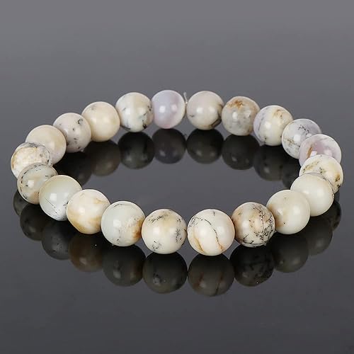 Miniatura 3 de GEMHUB Pulsera elástica de ópalo natural de 0.315 in, cuentas de forma libre, 7 pulgadas, cristal curativo, chakras, ópalo energético, regalo