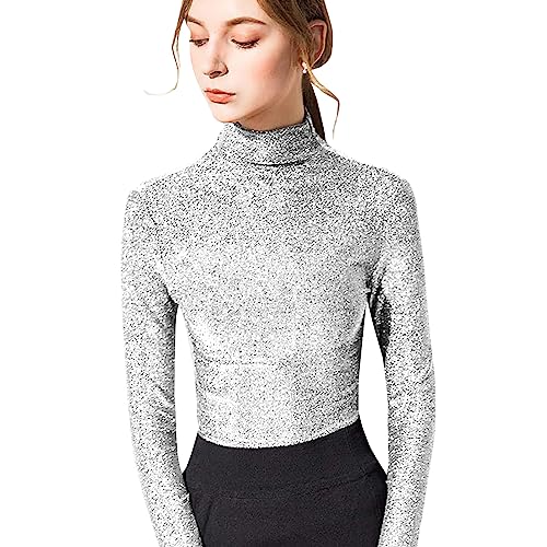 LONGBIDA Women's Slim fit Long Sleeve Turtleneck...